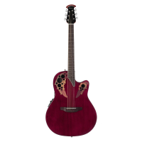 OVATION CE48-RR Celebrity Elite Super Shallow Cutaway Ruby Red 